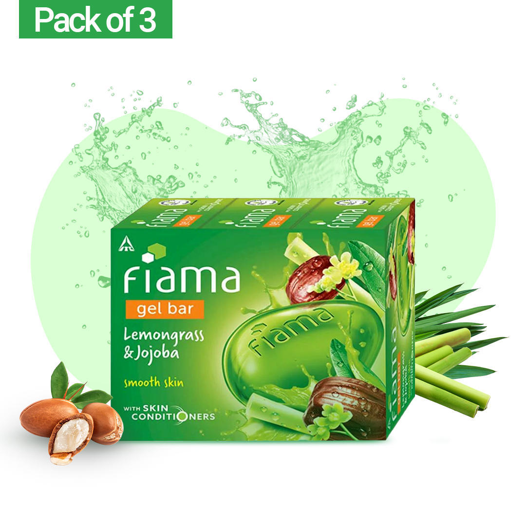 Lemongrass & Jojoba Gel Bar, 125g (Pack of 3) Lemongrass & Jojoba Gel Bar, 125g (Pack of 3)