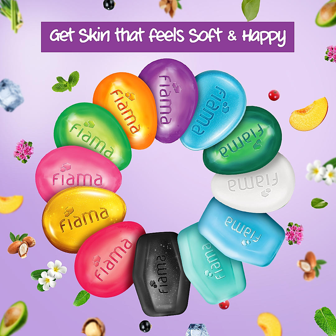 Fiama Gel Bathing Bar Grand Celebration pack, with 12 unique gel bars, unisex and men with skin conditioners for moisturized skin, 125g soap (Pack of 12)-4 Fiama Gel Bathing Bar Grand Celebration pack, with 12 unique gel bars, unisex and men with skin conditioners for moisturized skin, 125g soap (Pack of 12)-4