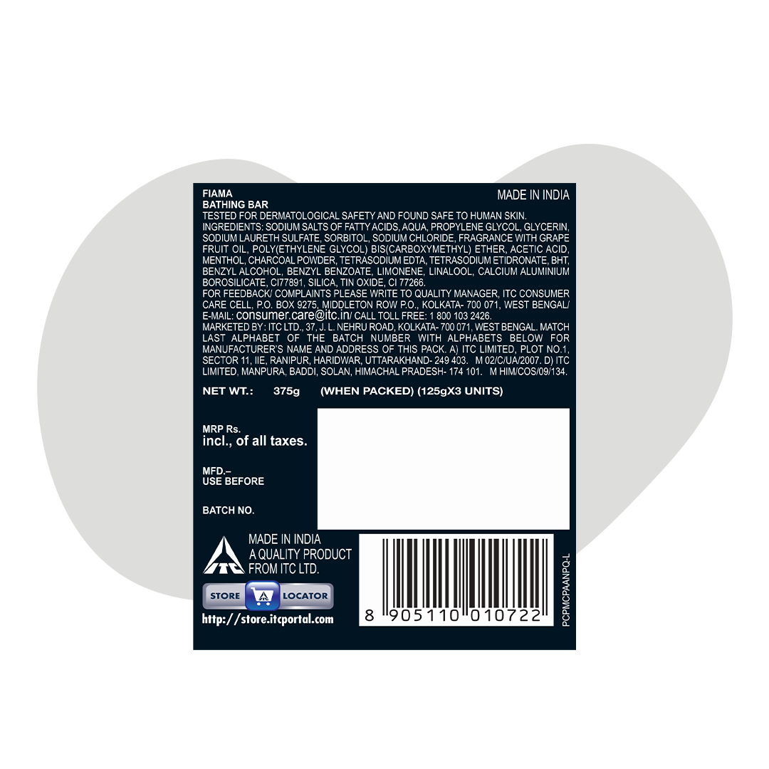 Fiama Men's GBB Deep Clean Gel Bar, 125g (Pack of 3) Fiama Men's GBB Deep Clean Gel Bar, 125g (Pack of 3)
