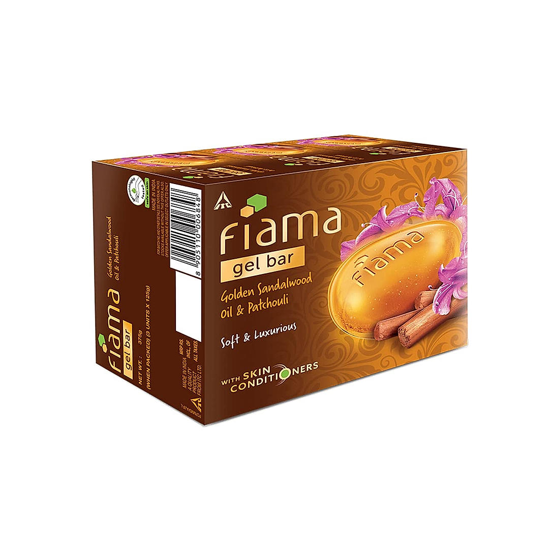 Golden Sandalwood Oil & Patchouli Gel Bar, 125g (Pack of 3)-8 Golden Sandalwood Oil & Patchouli Gel Bar, 125g (Pack of 3)-8
