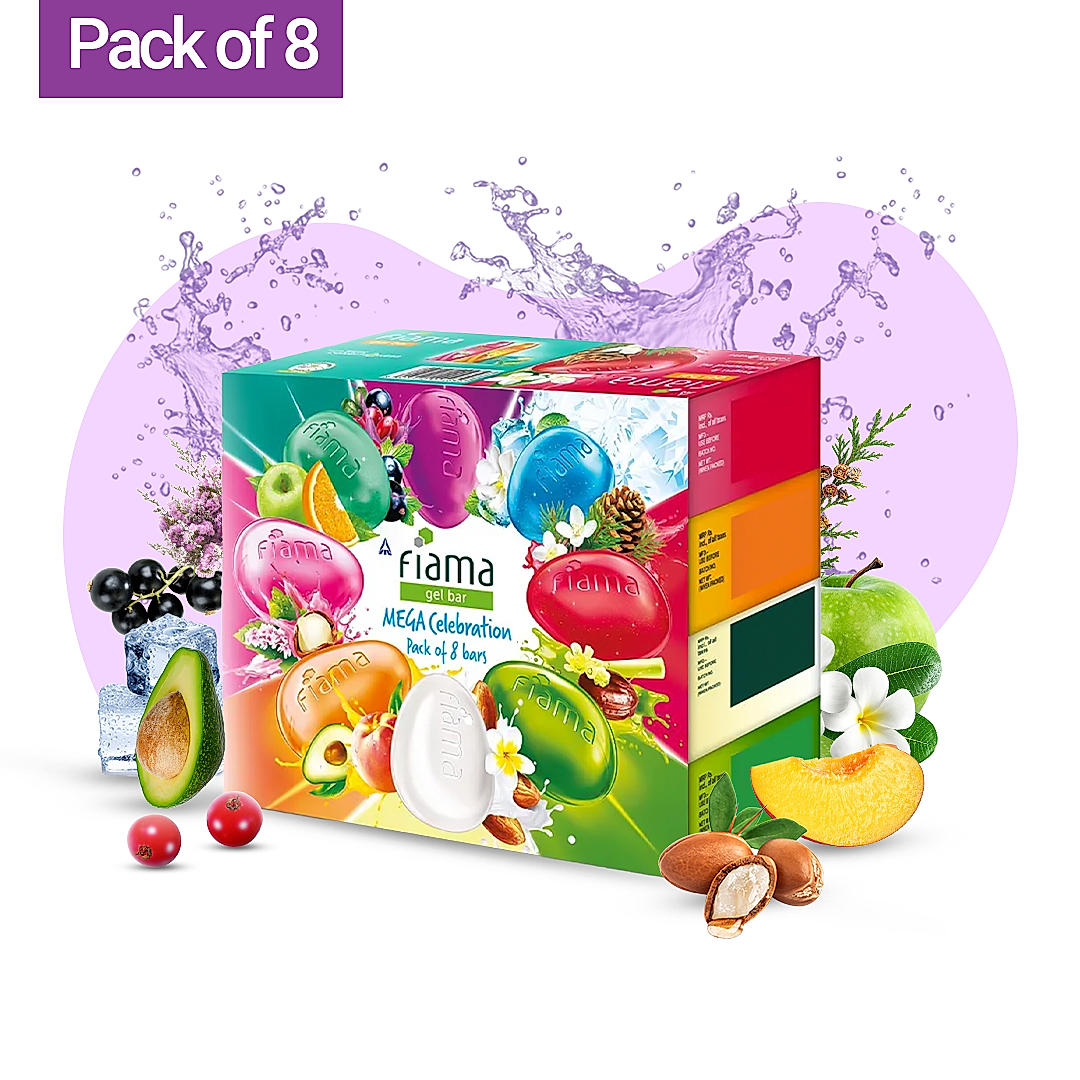 Mega Celebration pack Multi-variant Gel Bar, 125g (Pack of 8) Mega Celebration pack Multi-variant Gel Bar, 125g (Pack of 8)