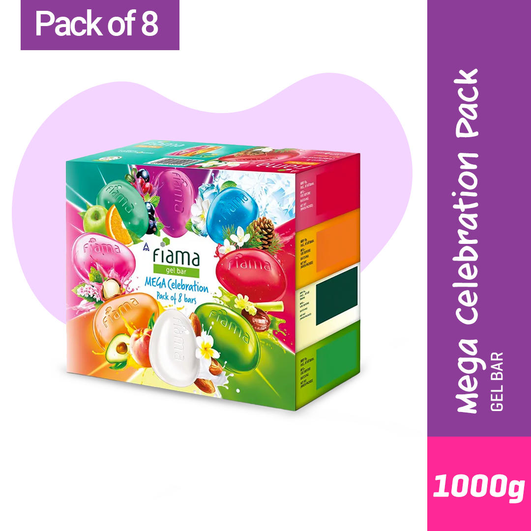 Mega Celebration pack Multi-variant Gel Bar, 125g (Pack of 8) Mega Celebration pack Multi-variant Gel Bar, 125g (Pack of 8)