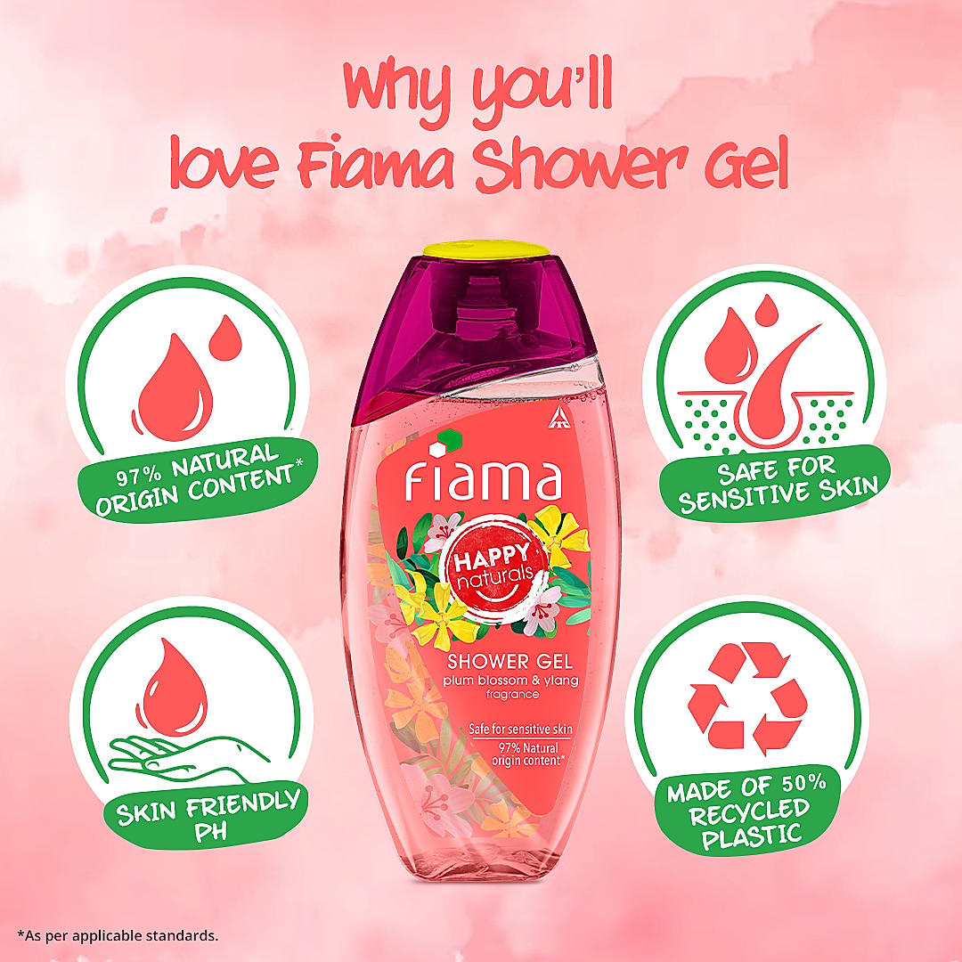 Happy Naturals Plum Blossom & Ylang Shower gel, 250 ml-5 Happy Naturals Plum Blossom & Ylang Shower gel, 250 ml-5