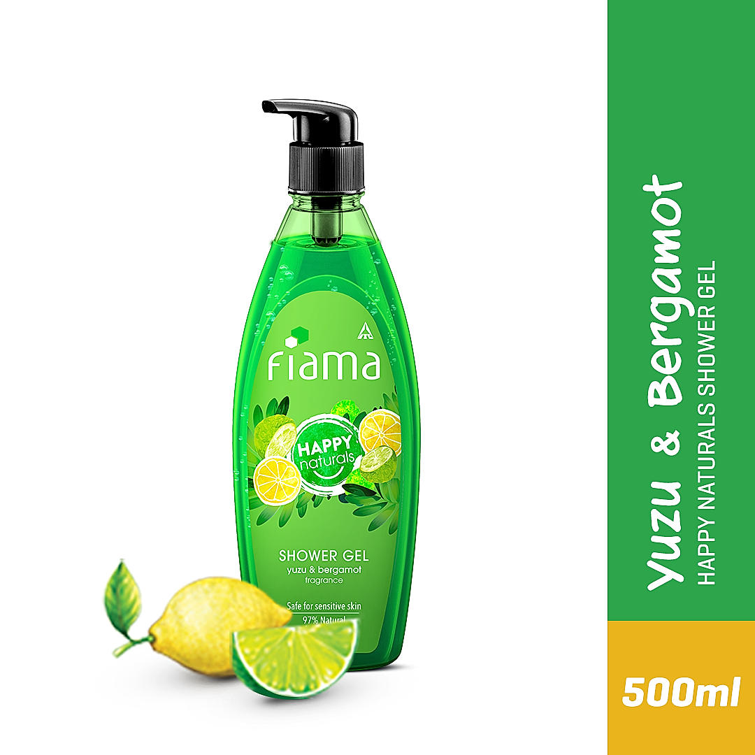 Happy Naturals Yuzu & Bergamot Shower gel, 500 ml-2 Happy Naturals Yuzu & Bergamot Shower gel, 500 ml-2