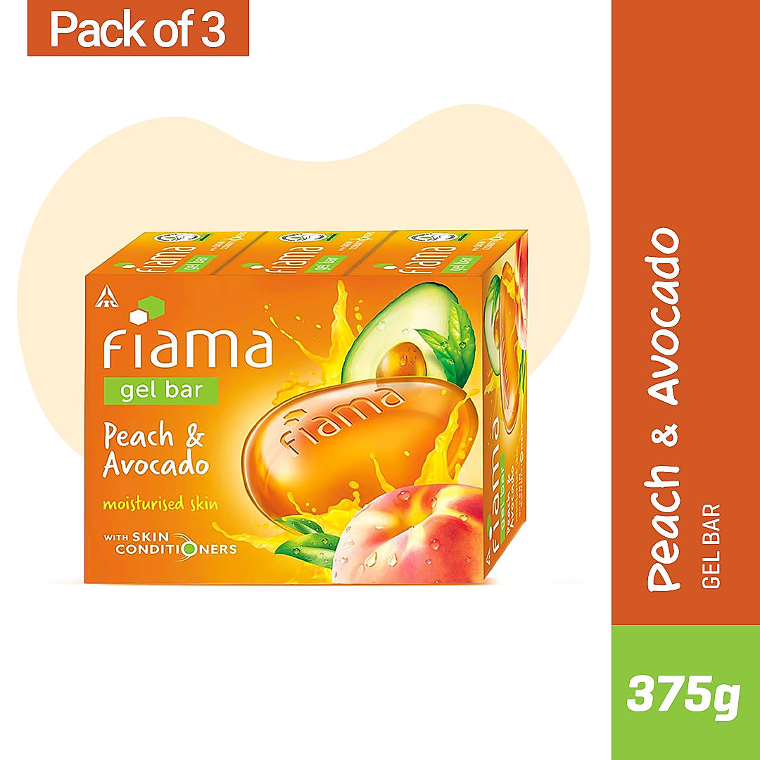Peach & Avocado Gel Bar, 125g (Pack of 3)-2 Peach & Avocado Gel Bar, 125g (Pack of 3)-2
