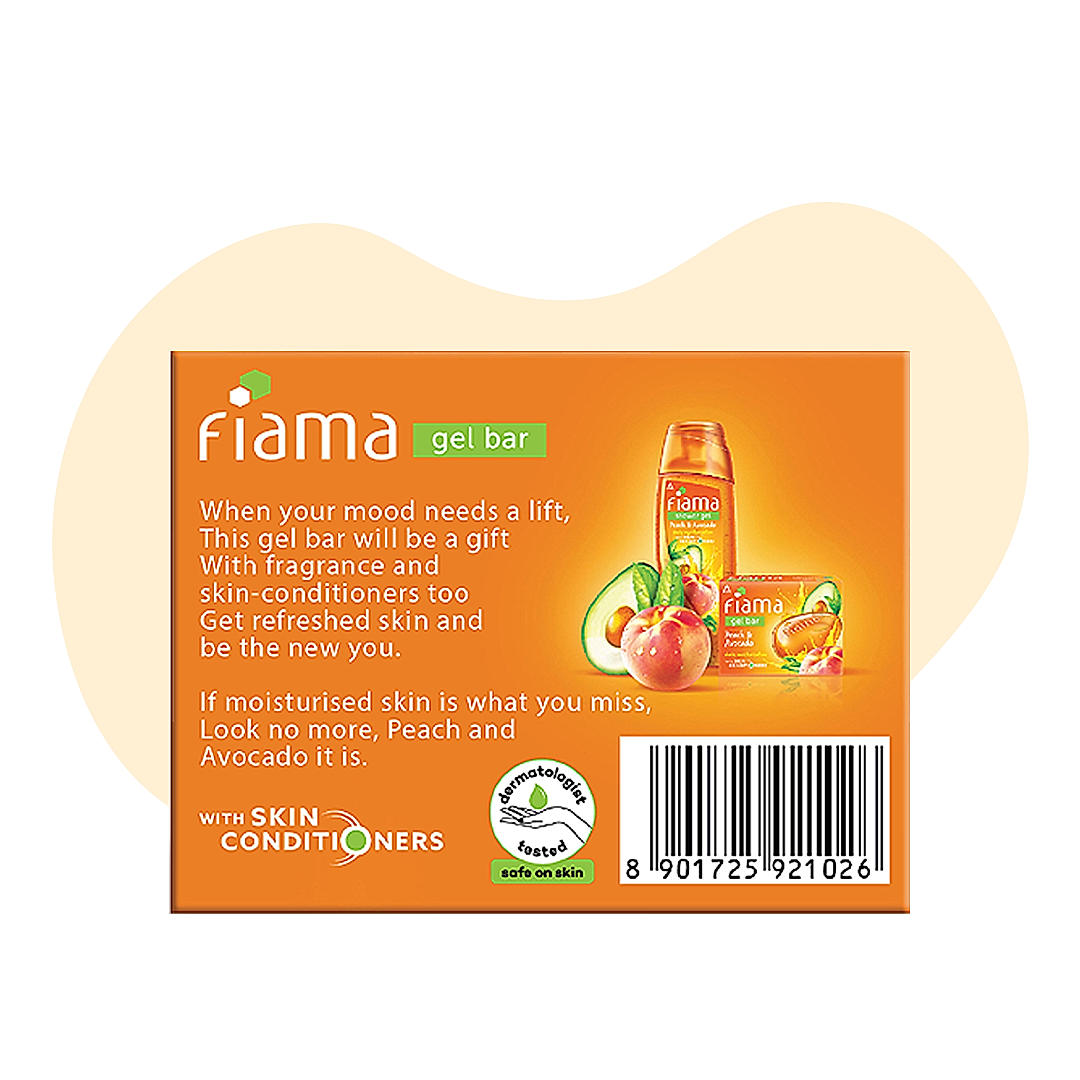 Peach & Avocado Gel Bar, 125g (Pack of 3)-3 Peach & Avocado Gel Bar, 125g (Pack of 3)-3