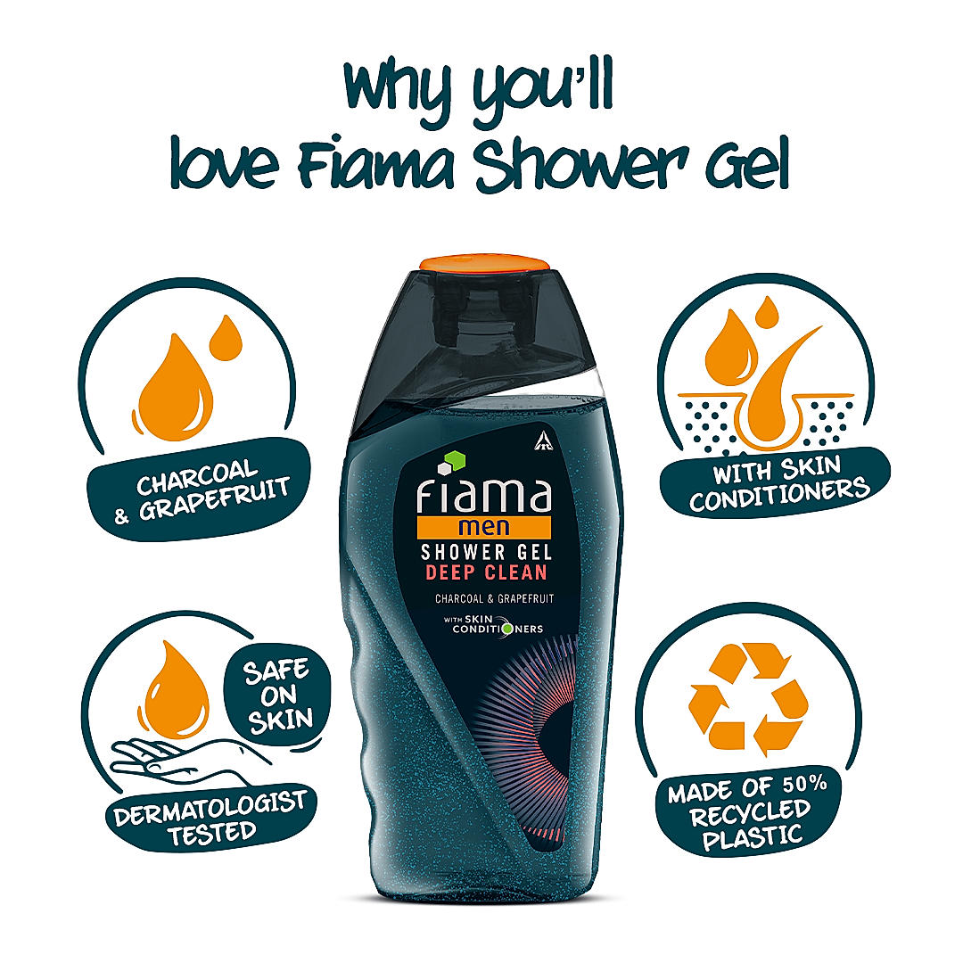 Deep Clean Charcoal & Grapefruit Men Shower Gel 250 ml-5 Deep Clean Charcoal & Grapefruit Men Shower Gel 250 ml-5