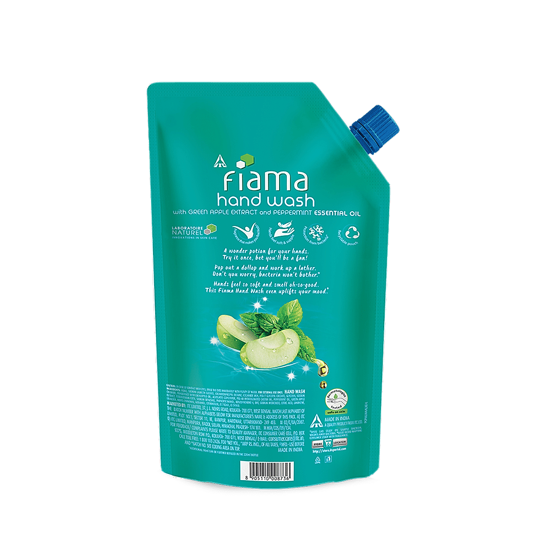 Fiama Fresh hand Wash, Peppermint oil & Green Apple extract handwash,for soft and supple hands,750ml value pouch-2