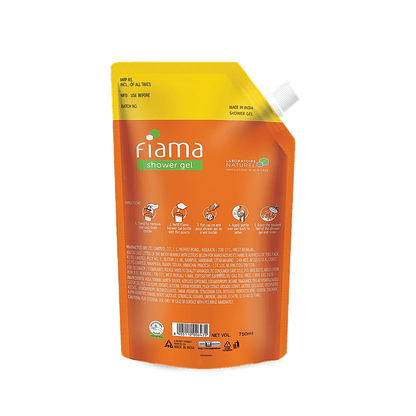 Fiama Shower Gel Peach & Avocado, Body Wash for Soft Moisturised & hydrating Skin, Vit E, 750ml value Pouch-3