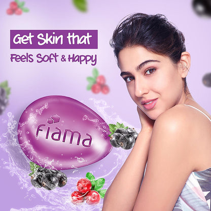 Fiama Gel Bar Blackcurrant and Bearberry for radiant glowing skin, with skin conditioners, 125g (Pack of 8)-3