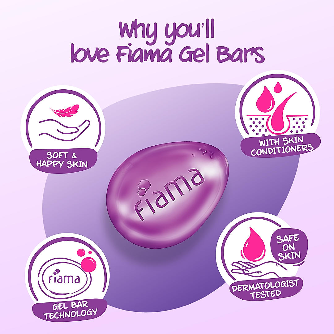 Fiama Gel Bathing Bar Grand Celebration pack, with 12 unique gel bars, unisex and men with skin conditioners for moisturized skin, 125g soap (Pack of 12)-2
