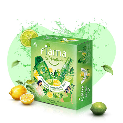 Yuzu & Bergamot Celebrations All Day Freshness Gift Pack, Combo set of 2-1