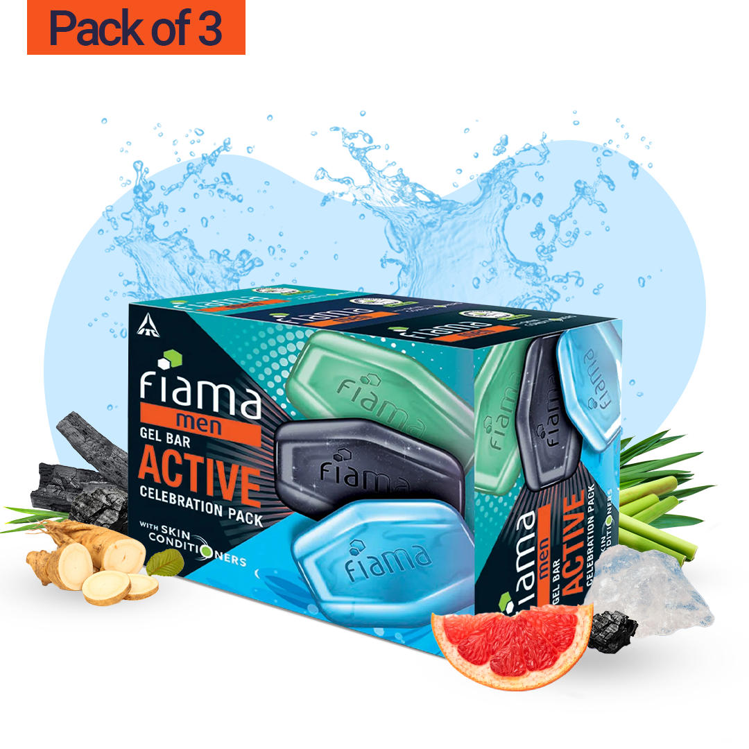 Active Celebration Pack Men Multi-variant Gel Bar, 125g (Pack of 3)-1