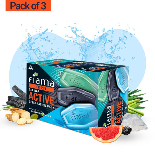 Active Celebration Pack Men Multi-variant Gel Bar, 125g (Pack of 3)-1