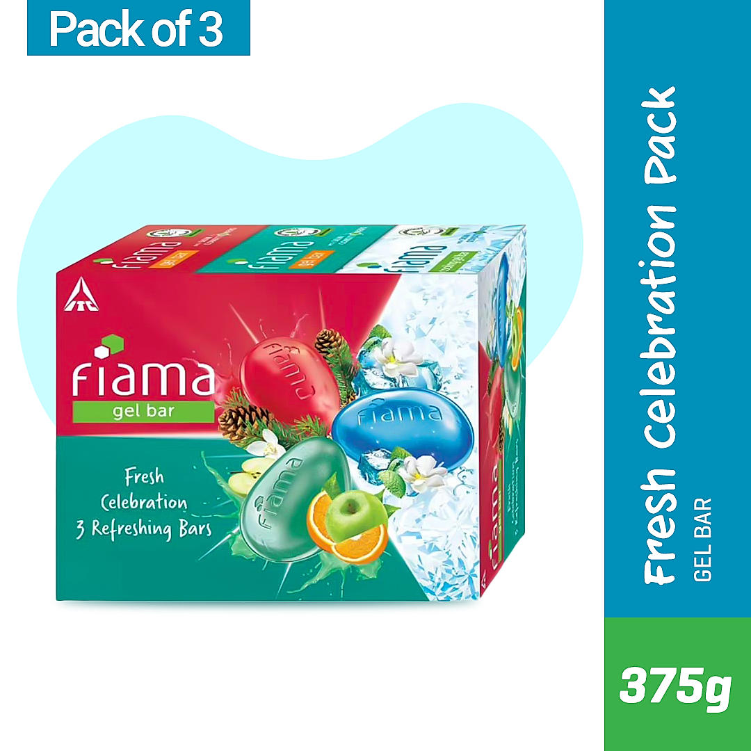 Fresh Celebration pack Multi-variant Gel Bar, 125g (Pack of 3)-2