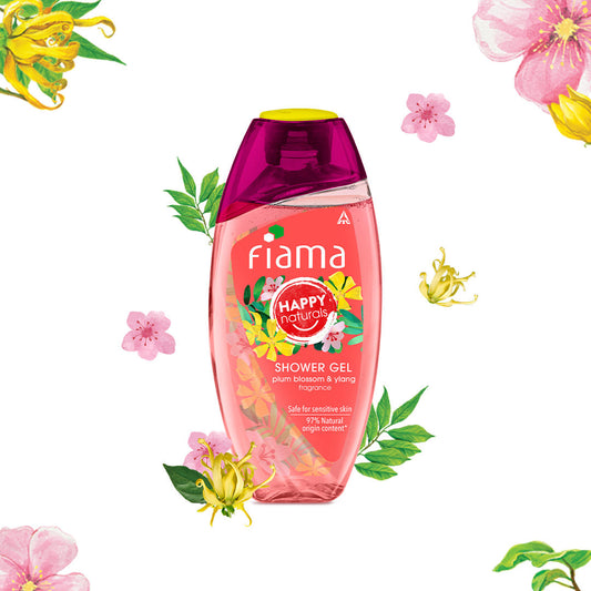 Happy Naturals Plum Blossom & Ylang Shower gel, 250 ml-1