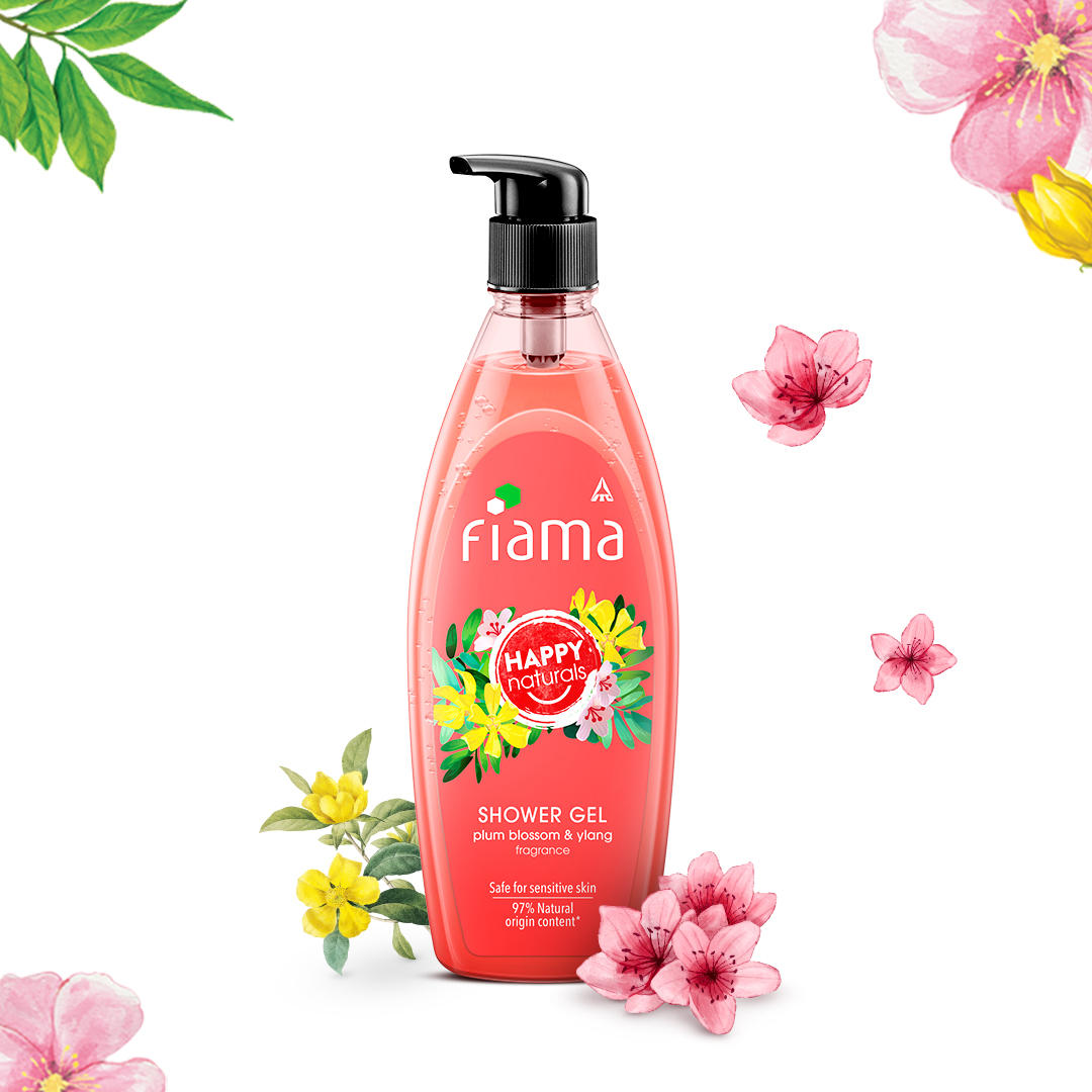 Happy Naturals Plum Blossom & Ylang Shower gel, 500 ml-1