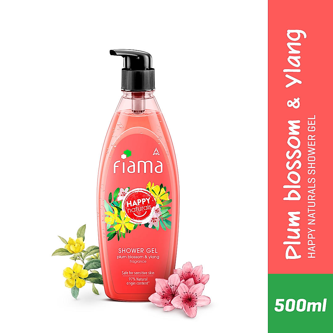 Happy Naturals Plum Blossom & Ylang Shower gel, 500 ml-2