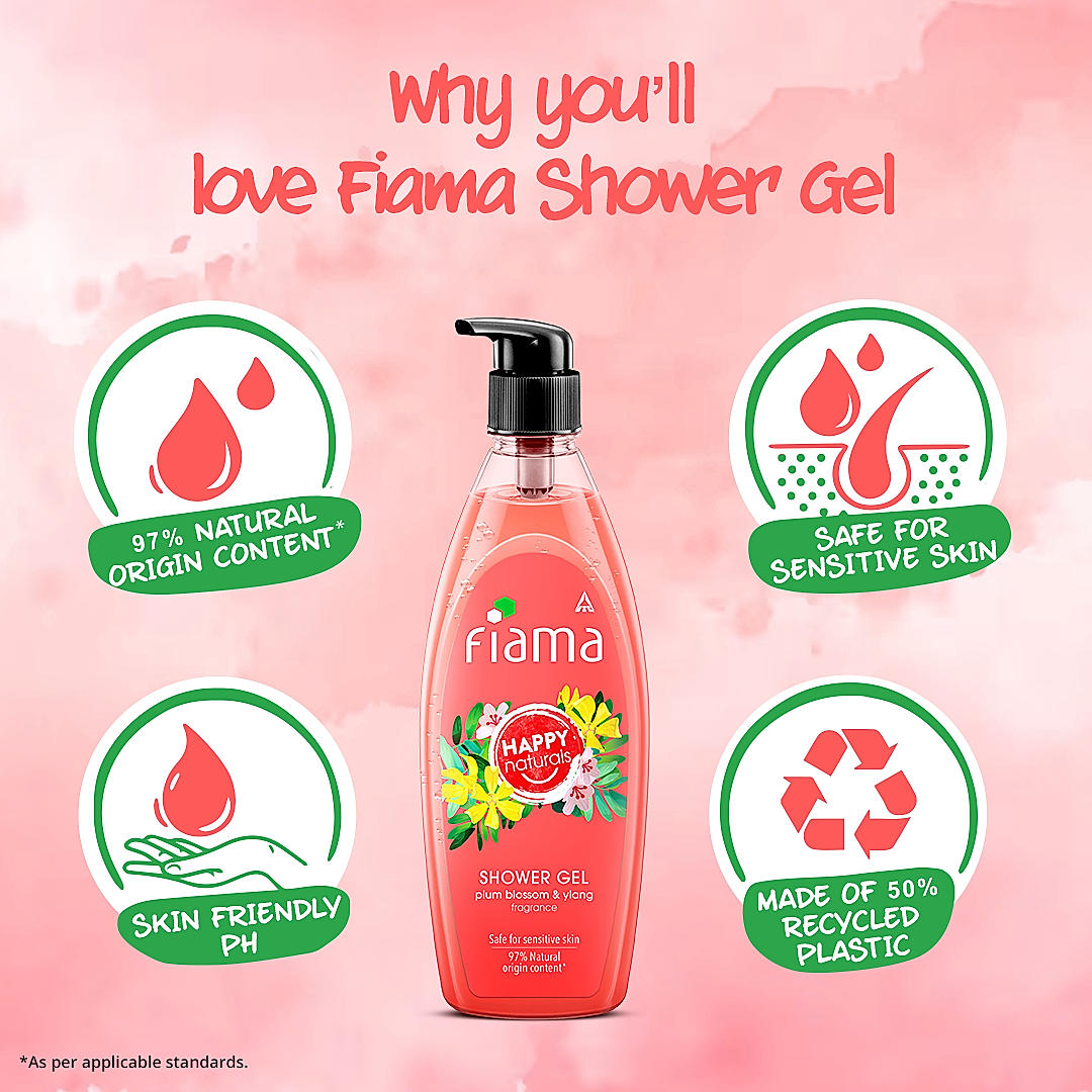 Happy Naturals Plum Blossom & Ylang Shower gel, 500 ml-4
