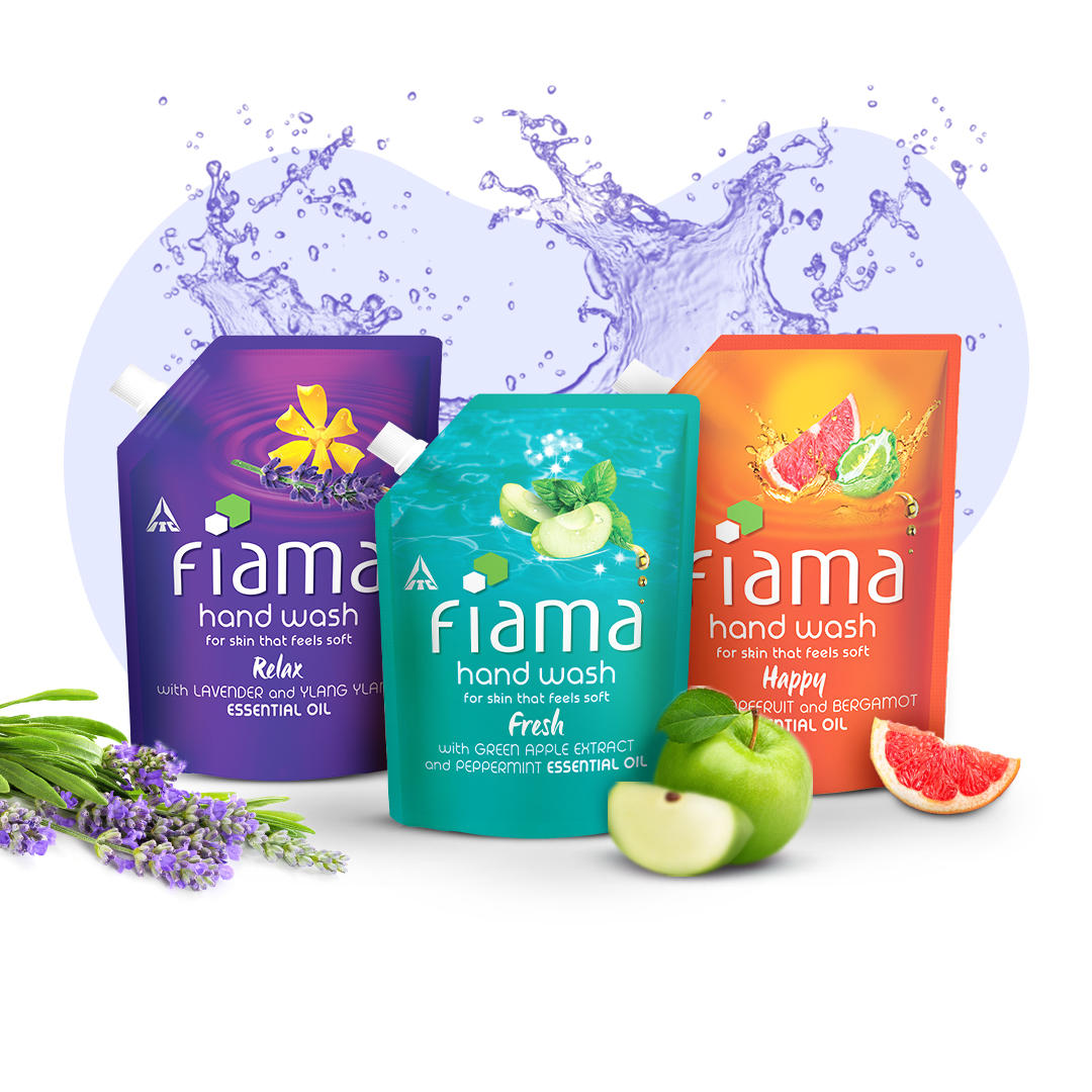 Relax Hand wash, 350 ml Pouch & Happy Hand wash, 350 ml Pouch & Fresh Hand wash, 350 ml Pouch-1