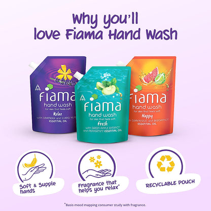 Relax Hand wash, 350 ml Pouch & Happy Hand wash, 350 ml Pouch & Fresh Hand wash, 350 ml Pouch-5