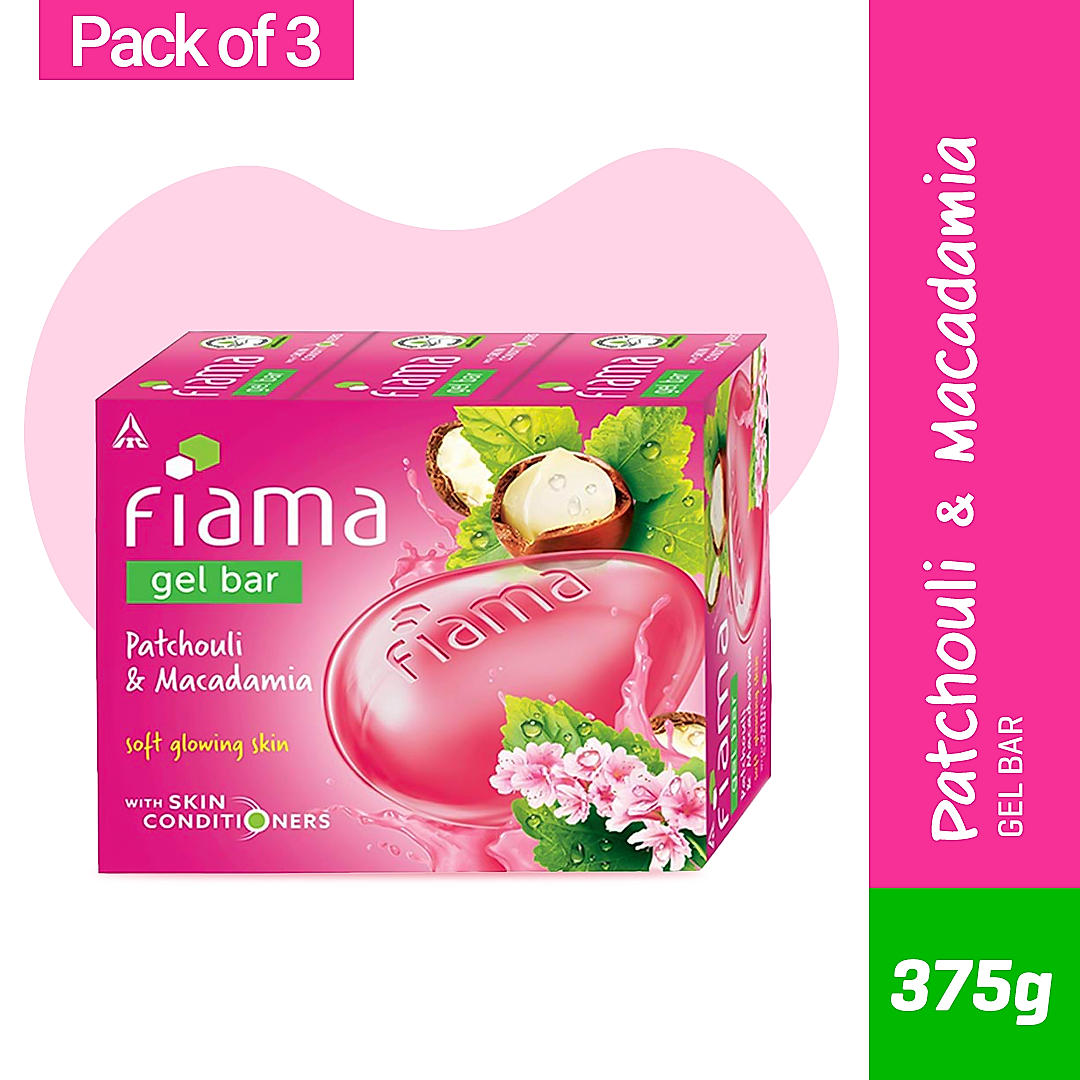 Patchouli & Macademia Gel Bar, 125g (Pack of 3)-2