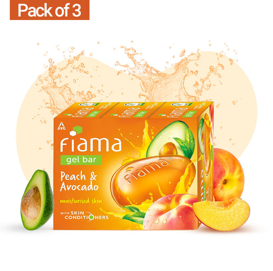 Peach & Avocado Gel Bar, 125g (Pack of 3)-1