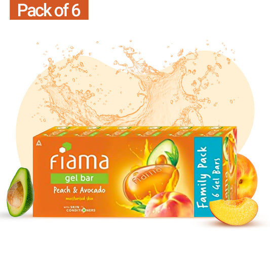 Peach & Avocado Gel Bar, 125g (Pack of 6)-1