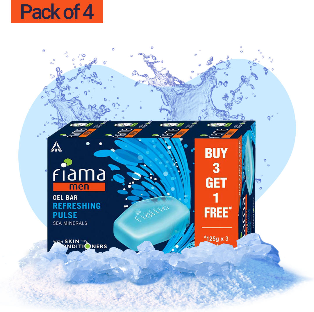 Refreshing Pulse Men Gel Bar, 125g (Buy 3 Get 1 Free)-1
