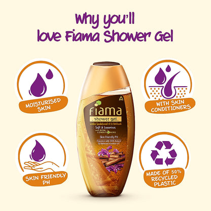 Fiama Golden Sandalwood & Patchouli Body wash Shower Gel 250 ml-3