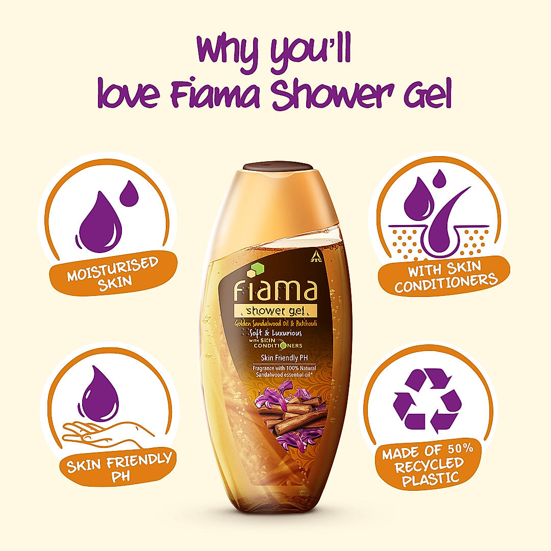 Fiama Golden Sandalwood & Patchouli Body wash Shower Gel 500 ml-2