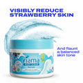 Fiama Strawberry Skin Exfoliating Body Scrub 200g, 0.5% Papain Enzyme + 0.1% Caffeine, Chemical + Physical Exfoliation, 13% Polishing Blend, Reduces Keratosis Pilaris, Refreshing Aqua Fragrance