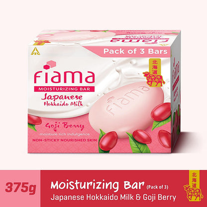 Fiama Japanese Hokkaido Milk Bar Goji Berry 125gx3