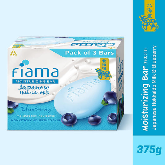 Fiama Japanese Hokkaido Milk Bar Blue Berry 125gx3
