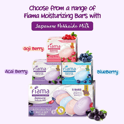 Fiama Japanese Hokkaido Milk Bar Celebration Pack 125gx5-7