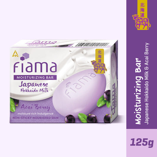 Fiama Japanese Hokkaido Milk Bar Acai Berry 125g-1