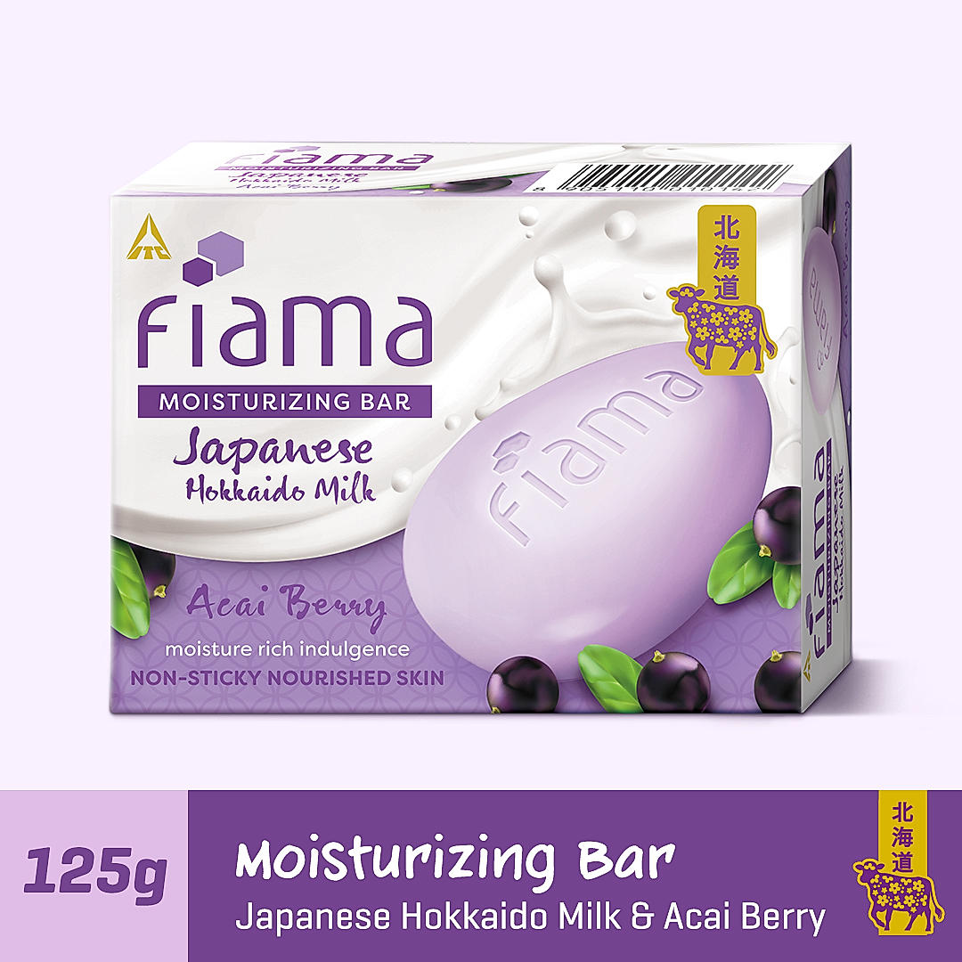 Fiama Japanese Hokkaido Milk Bar Acai Berry 125g-2