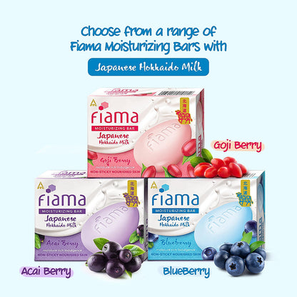 Fiama Japanese Hokkaido Milk Bar Blue Berry 125-7